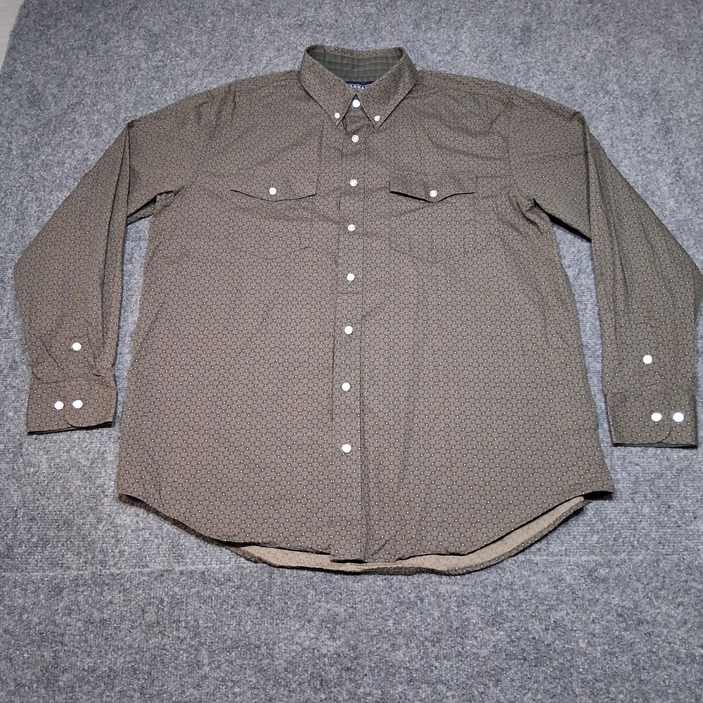 Panhandle Slim Shirt Mens XL Color Green Military Rodeo Western Cowboy